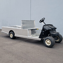 EZGO-TXT-AL-FLAT-72 6ft aluminum flatbed for EZGO TXT-front-ISO_250x250